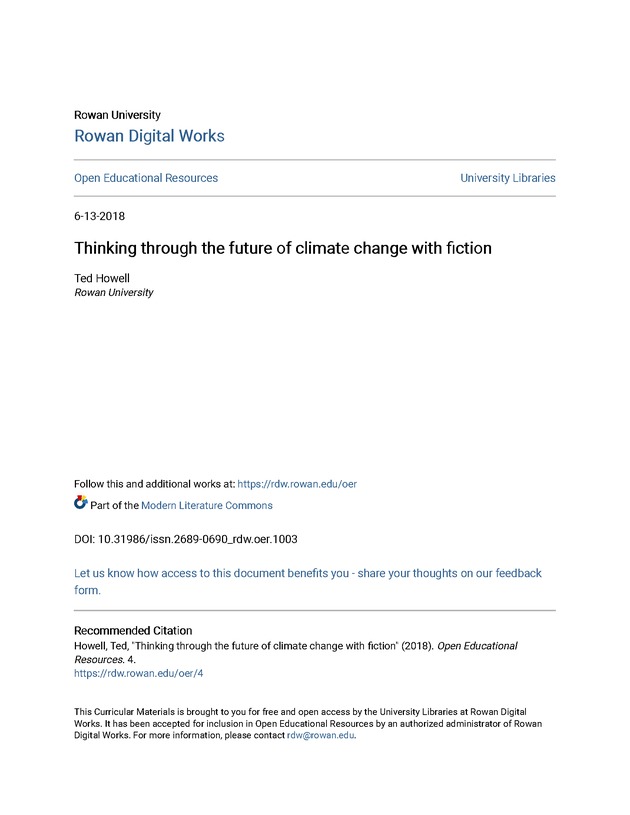 Thinking through the future of climate change with fiction - Page 1